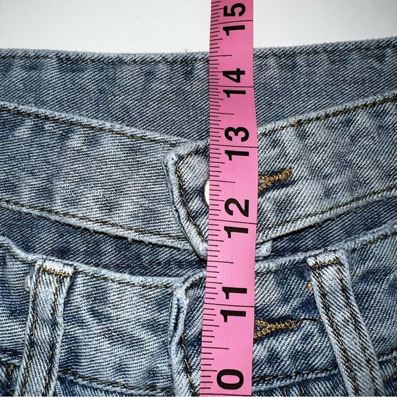 Ashi Studio Cut Out Waist High Rise Wide Leg Jeans Light Wash Sz M - Picture 8 of 14